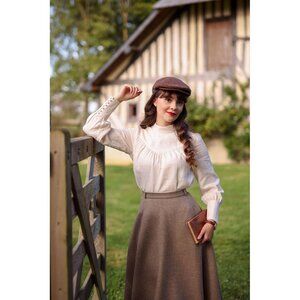 Gaala Paris Shirinatra Mary Linen Blouse Womens Size 36 US S Victorian Prairie